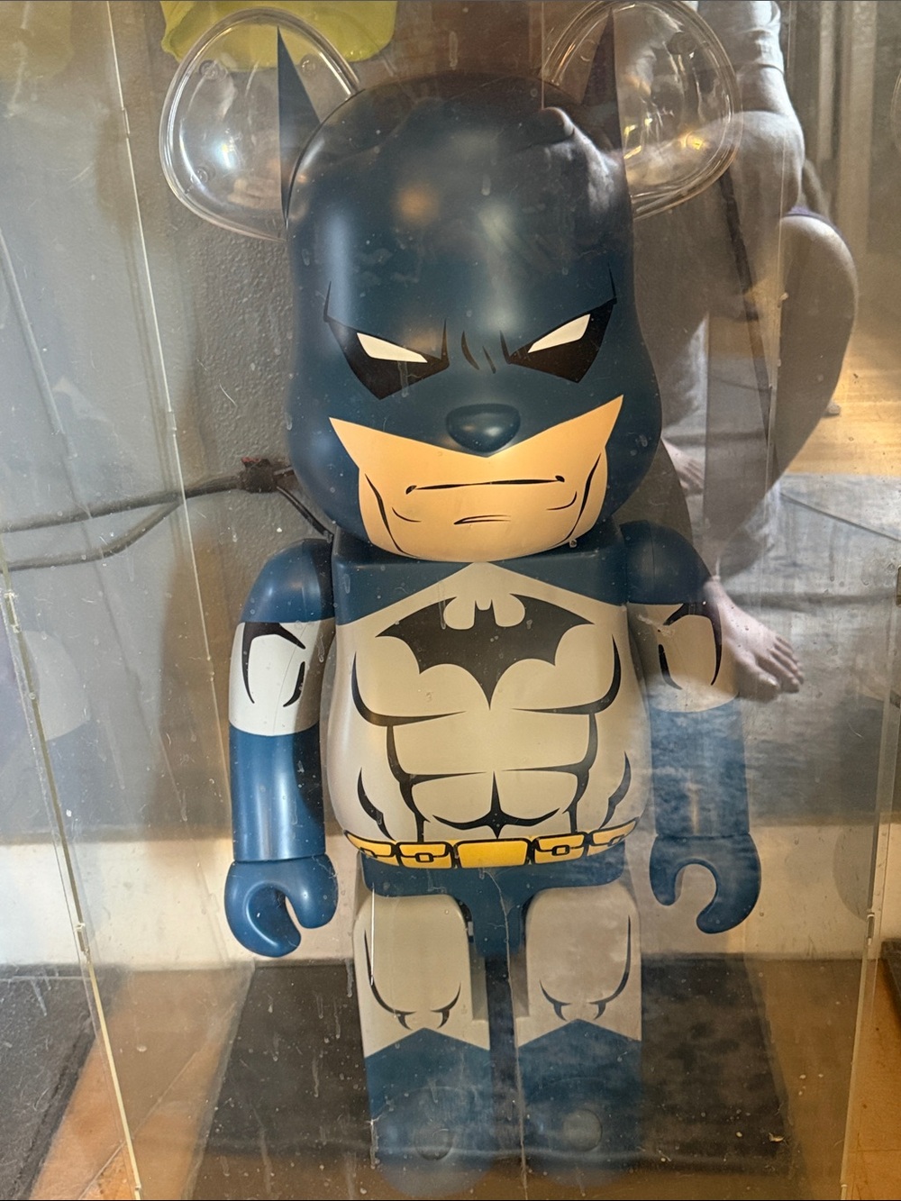 Navy Blue Batman-Inspired Art Sculpture Bearbrick 1000% with Box